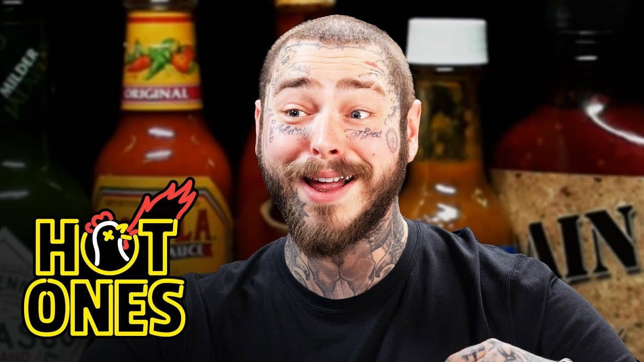 Post Malone Has His Brain Hacked by Spicy Wings still