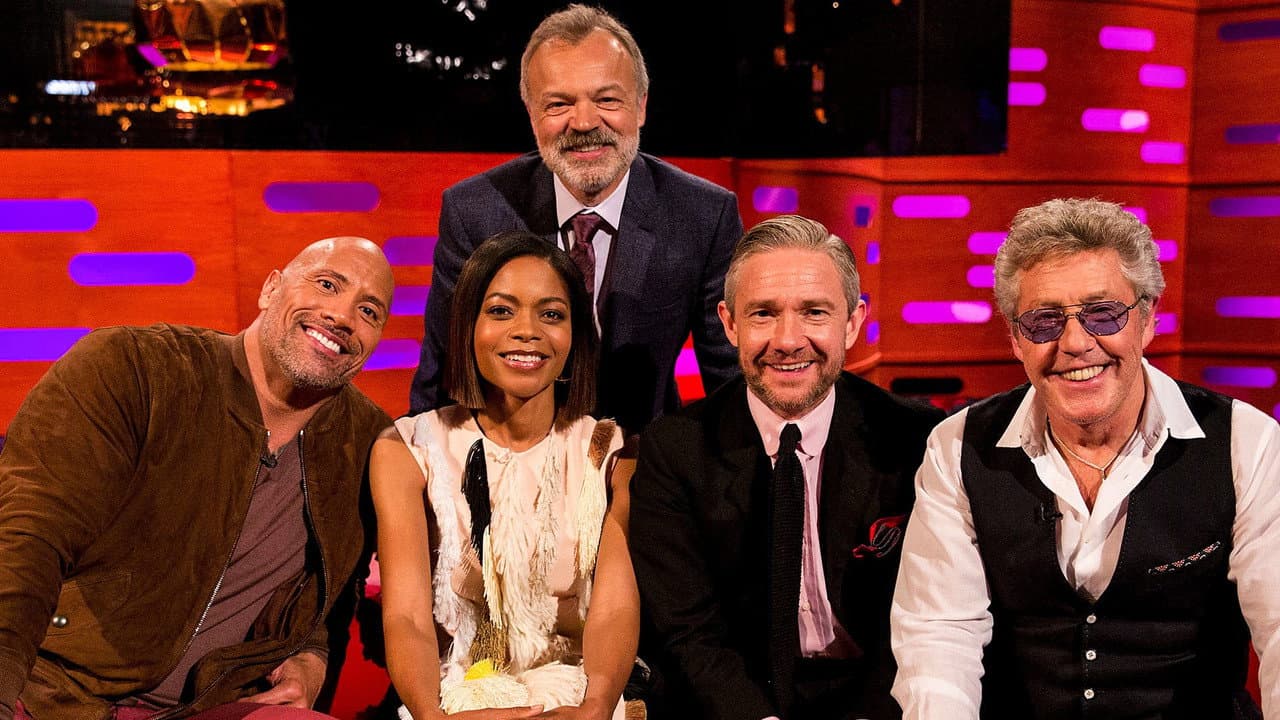 Dwayne 'The Rock' Johnson, Naomie Harris, Martin Freeman, Roger Daltrey still