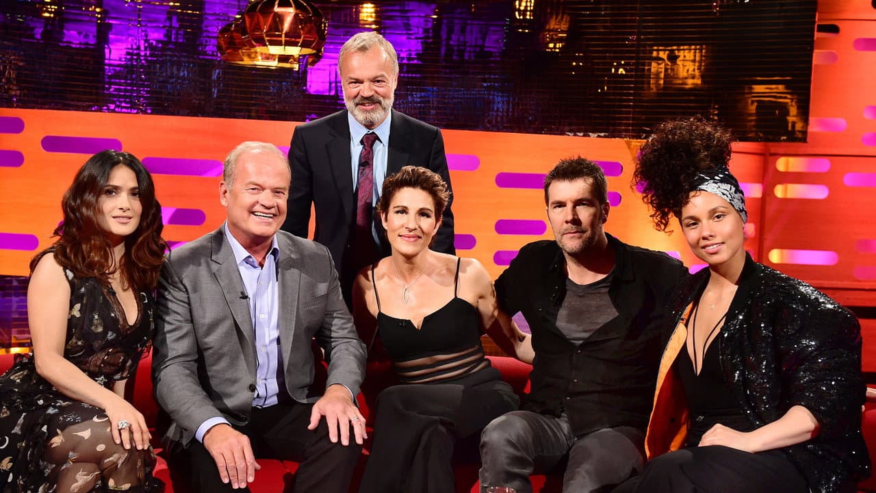 Kelsey Grammer, Tamsin Greig, Salma Hayek, Rhod Gilbert, Alicia Keys still