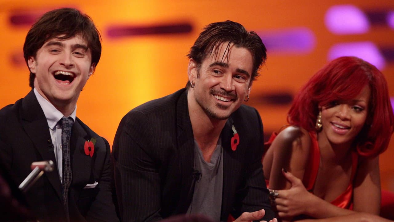 Colin Farrell, Daniel Radcliffe, Rhod Gilbert, Rihanna still