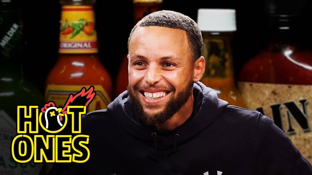 Stephen Curry Is on Fire While Eating Spicy Wings still