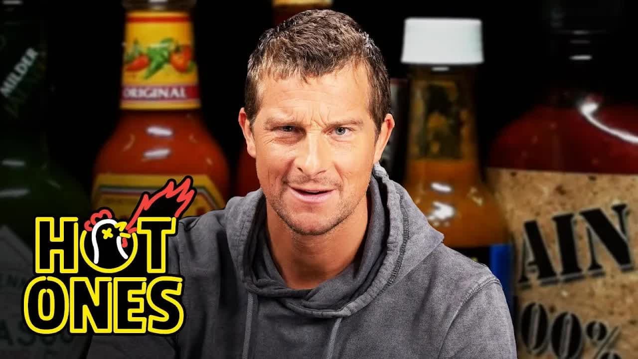Bear Grylls Battles for Survival Against Spicy Wings still