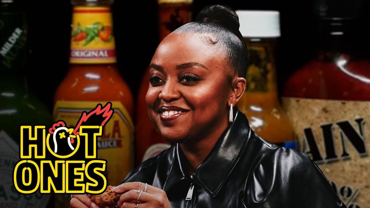 Quinta Brunson Faces Her Fear of Hot Ones While Eating Spicy Wings still