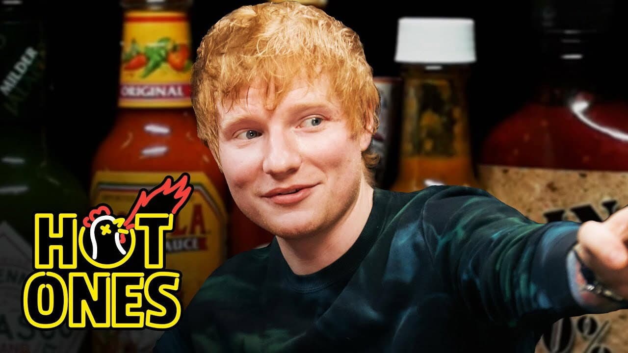 Ed Sheeran Tries to Avoid Failure While Eating Spicy Wings still