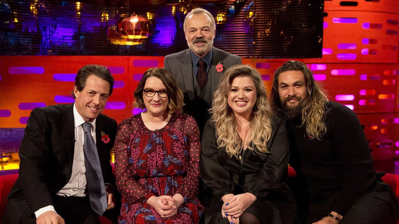 Hugh Grant, Jason Momoa, Sarah Millican, Kelly Clarkson still