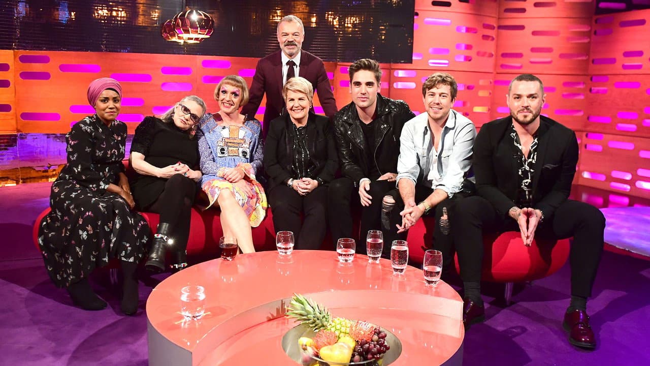 Carrie Fisher, Grayson Perry, Sandi Toksvig, Nadiya Hussain still