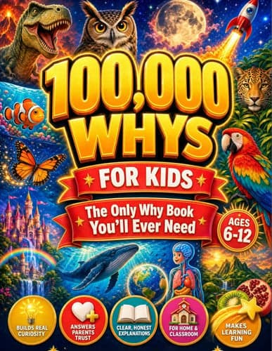 100,000 Whys for Kids - The Only Why Book You'll Ever Need: Real Answers to the Big Questions Kids Ask About Science, Space, Animals, History, and the World Around Them (Ages 6-12) artwork
