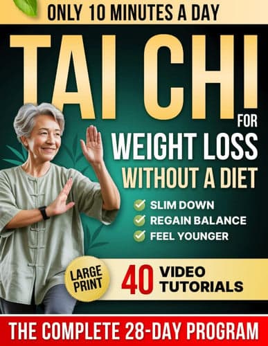 Tai Chi for Weight Loss: The No-Diet 28-Day Science-Backed Program to Slim Down, Regain Balance & Feel Younger With Gentle 10-Minute Daily Workouts | Perfect for Seniors & Beginners cover
