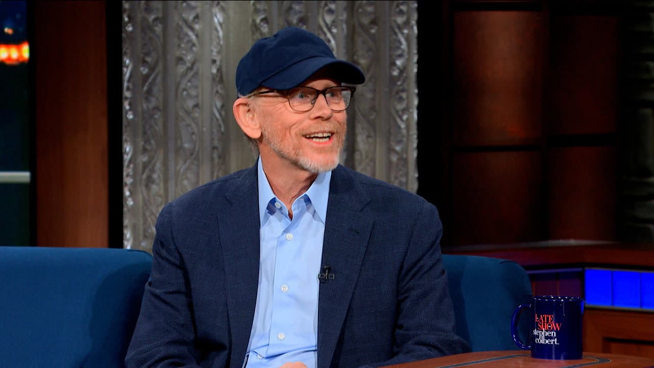 Ron Howard, Morfydd Clark, James Taylor still