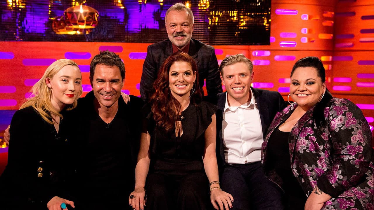 Saoirse Ronan, Eric McCormack, Debra Messing, Rob Beckett, Keala Settle still
