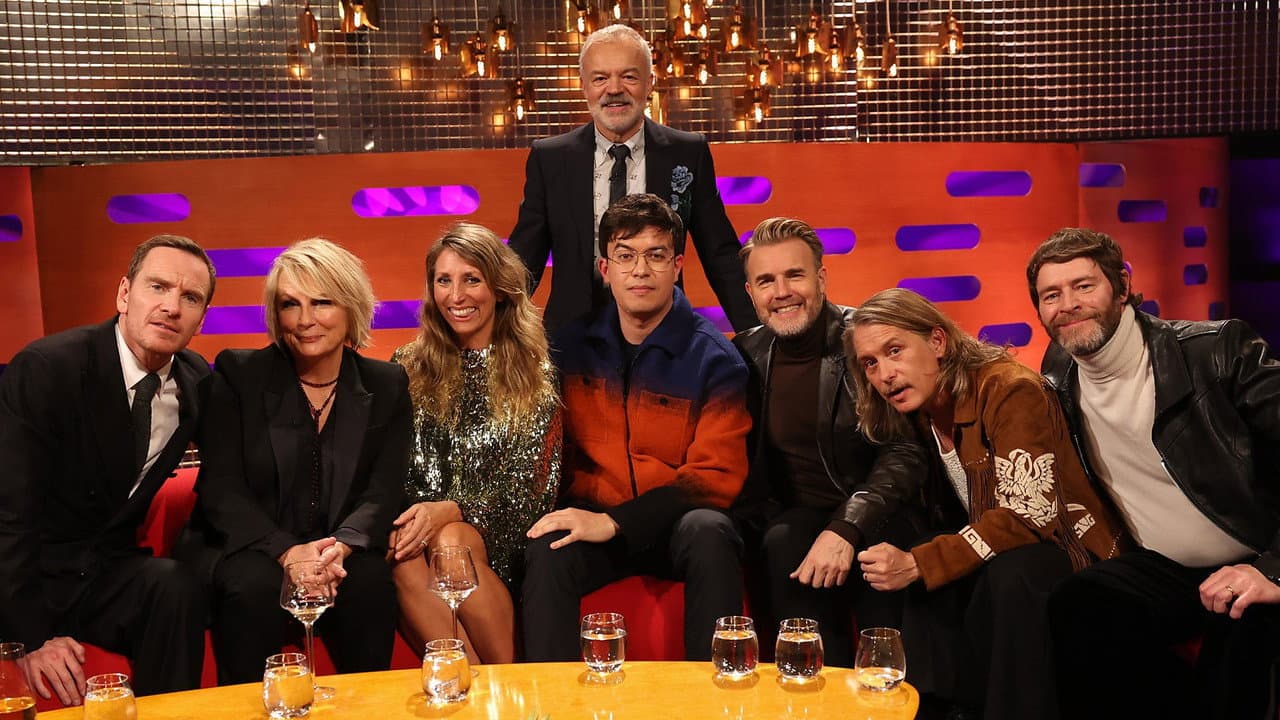 Michael Fassbender, Jennifer Saunders, Daisy Haggard, Phil Wang and Take That still