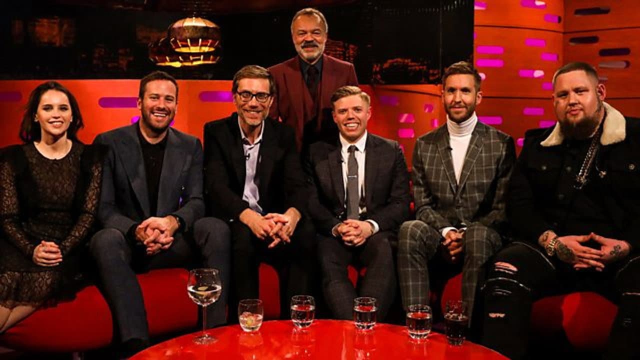 Felicity Jones, Armie Hammer, Stephen Merchant, Rob Beckett, Calvin Harris, Rag'n'Bone Man still