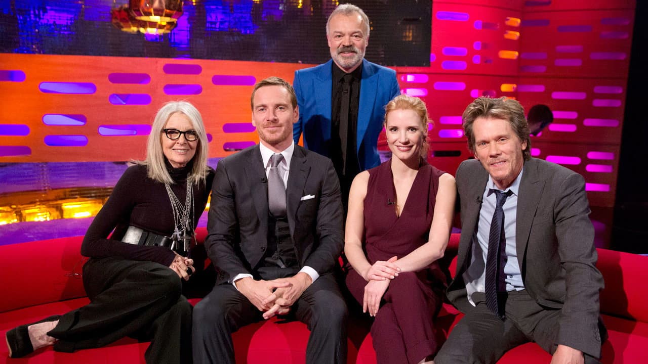 Diane Keaton, Jessica Chastain, Kevin Bacon, Michael Fassbender, Gorillaz still