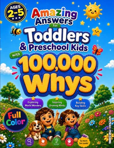 Amazing Answers for Toddlers and Preschool Kids with 100,000 Whys: The Full-Color Illustrated Book Exploring World Wonders, Inspiring Growing Minds, and Building Key Skills for Ages 2, 3, 4, and 5 cover