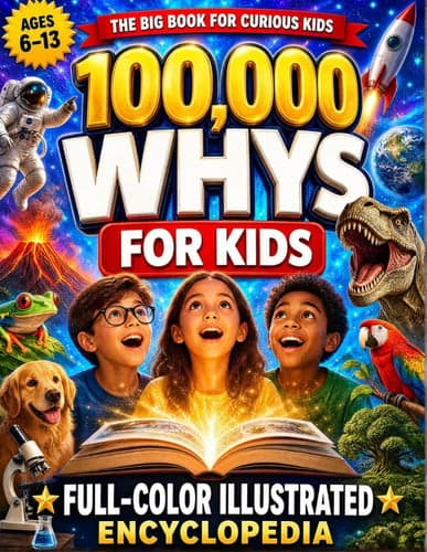 100,000 Whys for Kids — Big Questions, Clear Answers & Mind-Blowing Facts: The Full-Color Illustrated Encyclopedia of Science, Space, Animals, Nature, History, Inventions & How Things Work—Ages 6–13 cover